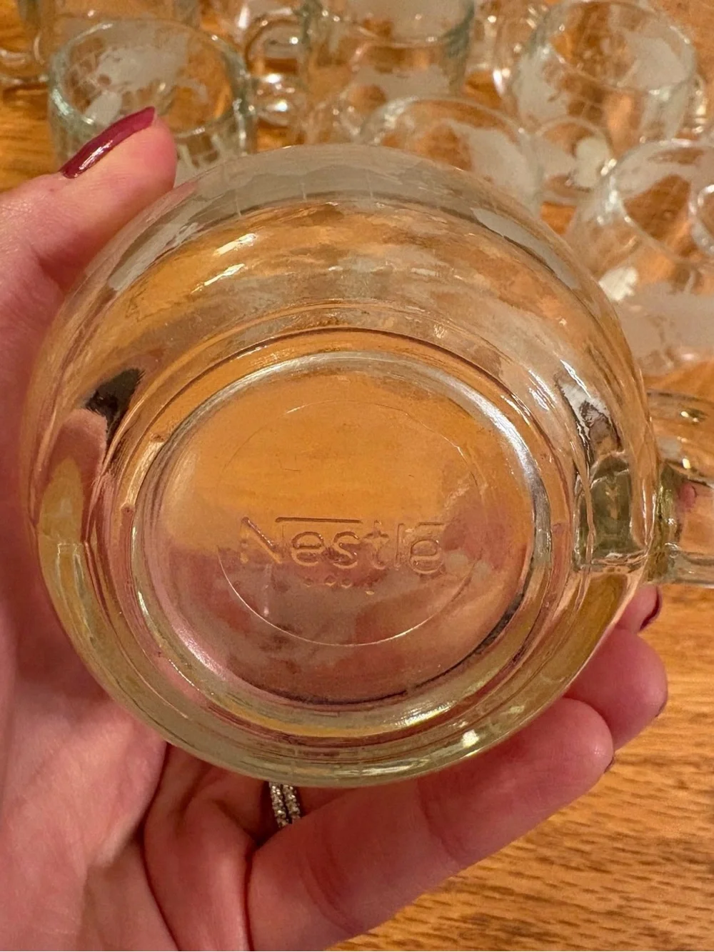 Complete and Rare Set of NEW 12 Vintage Nestle Globe Mugs with original branding